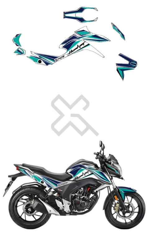 Xarcade Edition Full Body Sticker Compatible with Hornet 160R | Made In Premium Gloss Vinyl With FPF(Fade Protection Film), Water Proof, Precut Sticker, Pack of 1 Compatible with Both Side